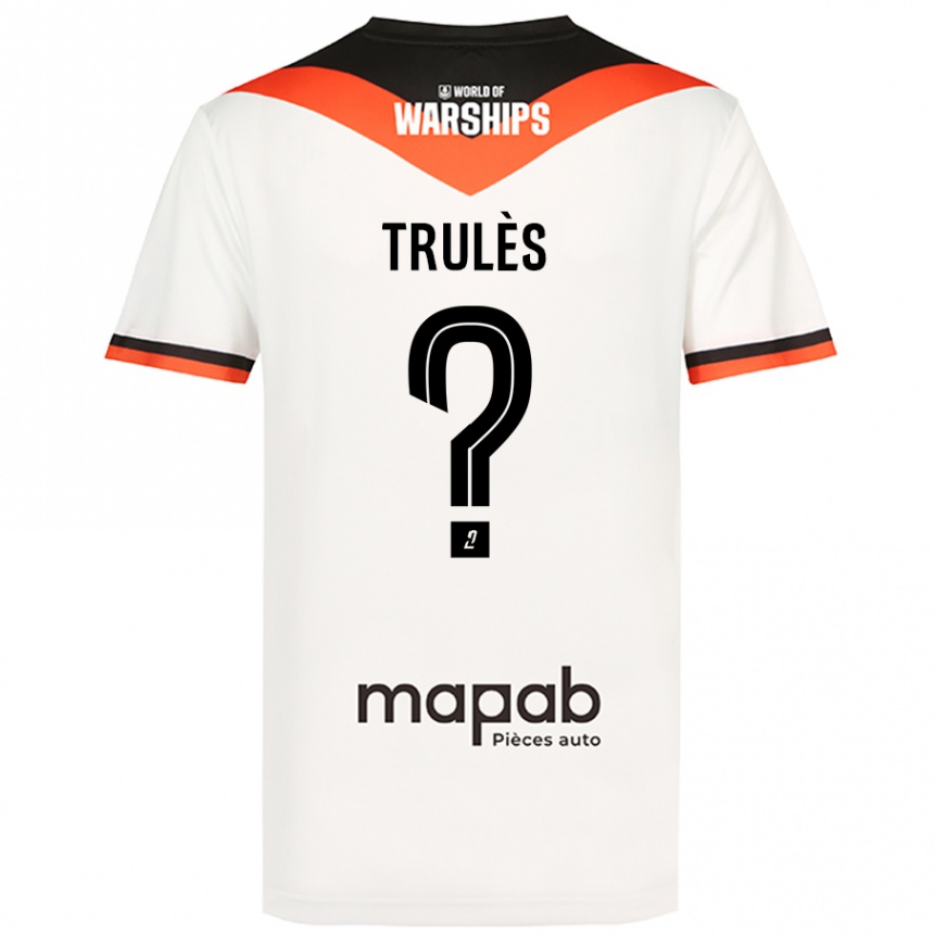 Kids Football Rayann Trulès #0 White Away Jersey 2024/25 T-Shirt Nz