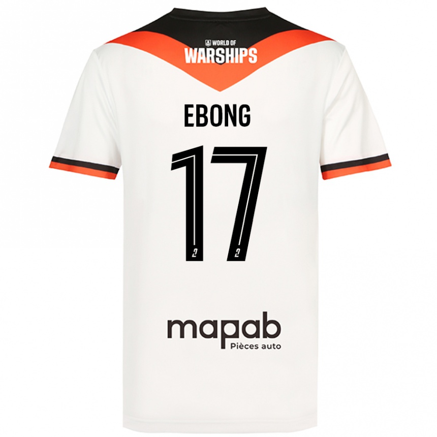 Kids Football Arthur Ebong #17 White Away Jersey 2024/25 T-Shirt Nz