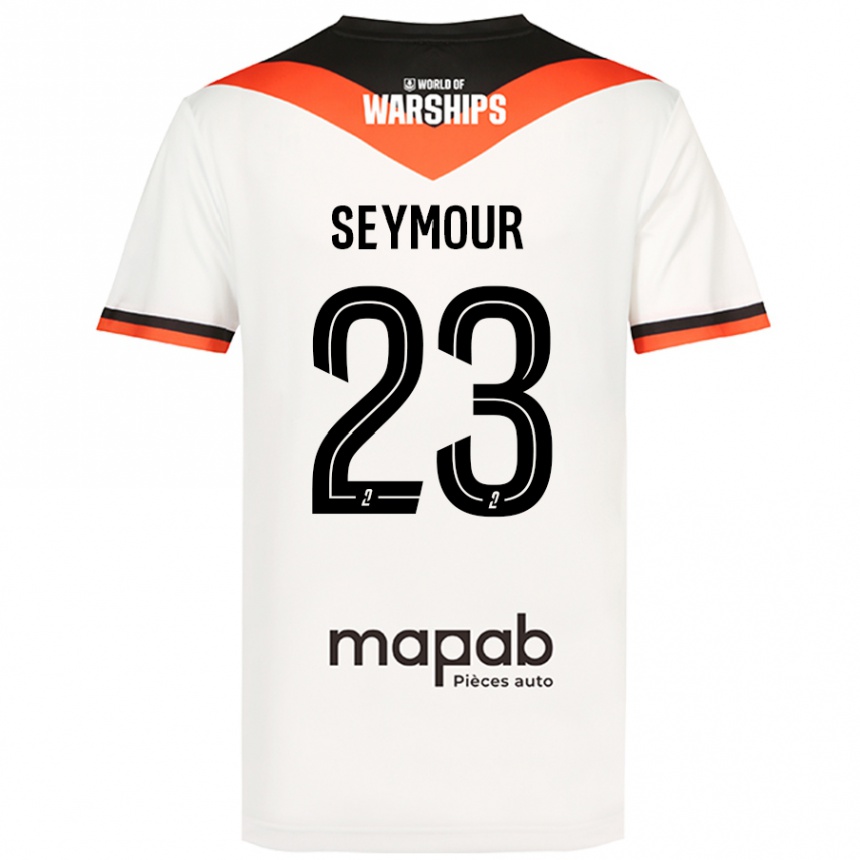 Kids Football Brice Seymour #23 White Away Jersey 2024/25 T-Shirt Nz