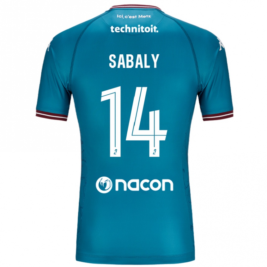 Kids Football Cheikh Sabaly #14 Bleu Petrole Away Jersey 2024/25 T-Shirt Nz