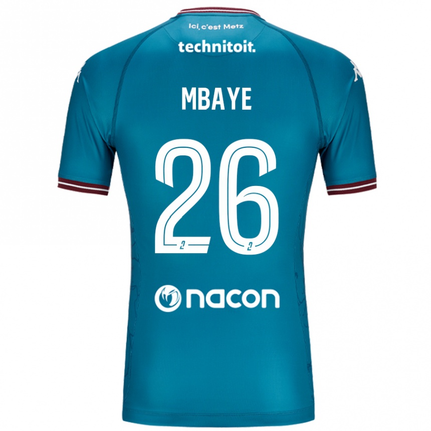 Kids Football Malick Mbaye #26 Bleu Petrole Away Jersey 2024/25 T-Shirt Nz