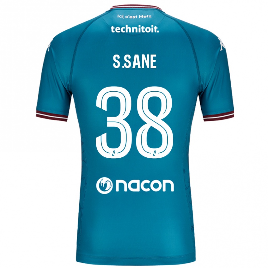 Kids Football Sadibou Sané #38 Bleu Petrole Away Jersey 2024/25 T-Shirt Nz