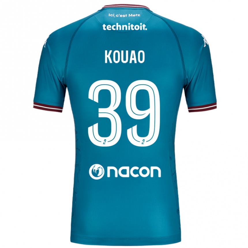 Kids Football Koffi Kouao #39 Bleu Petrole Away Jersey 2024/25 T-Shirt Nz