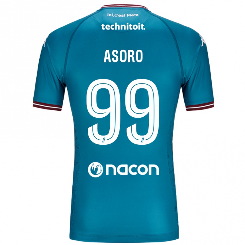 Kids Football Joel Asoro #99 Bleu Petrole Away Jersey 2024/25 T-Shirt Nz