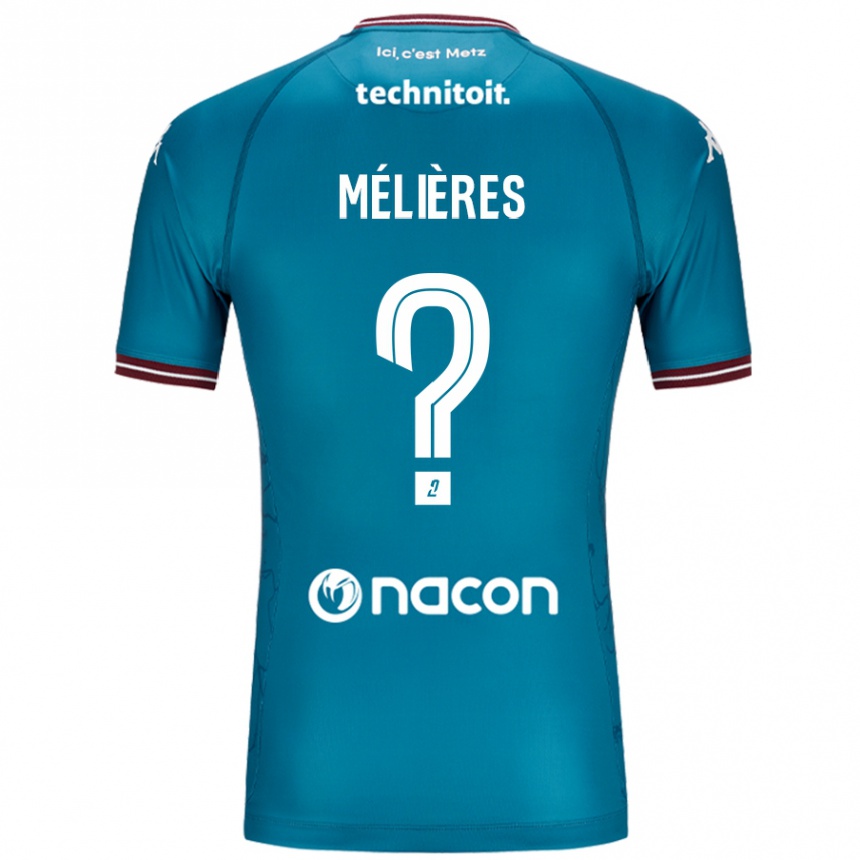 Kids Football Cléo Mélières #0 Bleu Petrole Away Jersey 2024/25 T-Shirt Nz