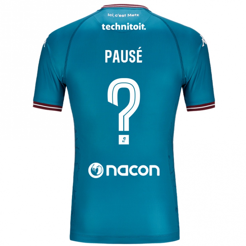 Kids Football Luca Pausé #0 Bleu Petrole Away Jersey 2024/25 T-Shirt Nz