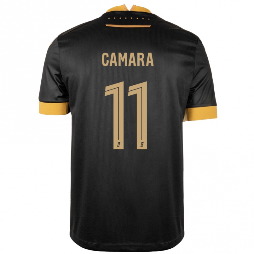 Kids Football Aboubacar Camara #11 Black Brown Away Jersey 2024/25 T-Shirt Nz