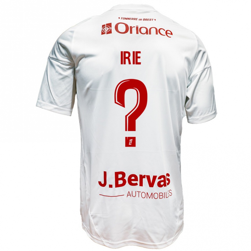 Kids Football Paris Irie #0 White Red Away Jersey 2024/25 T-Shirt Nz