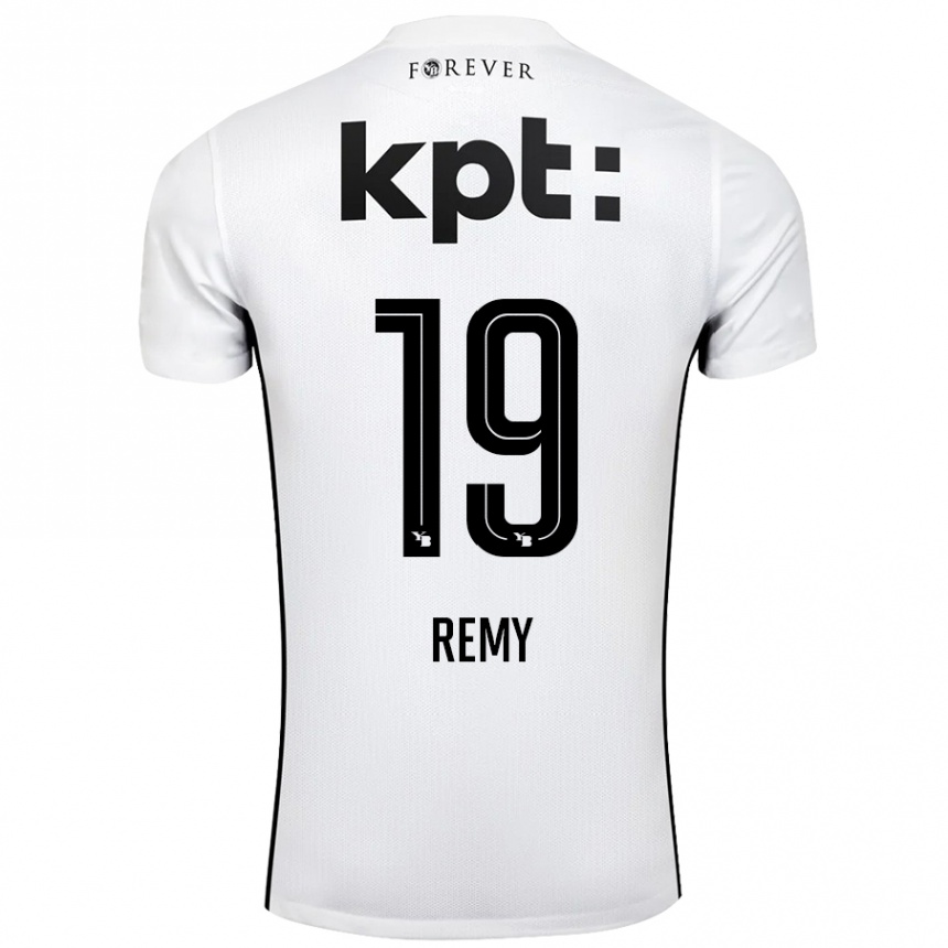 Kids Football Audrey Remy #19 White Black Away Jersey 2024/25 T-Shirt Nz