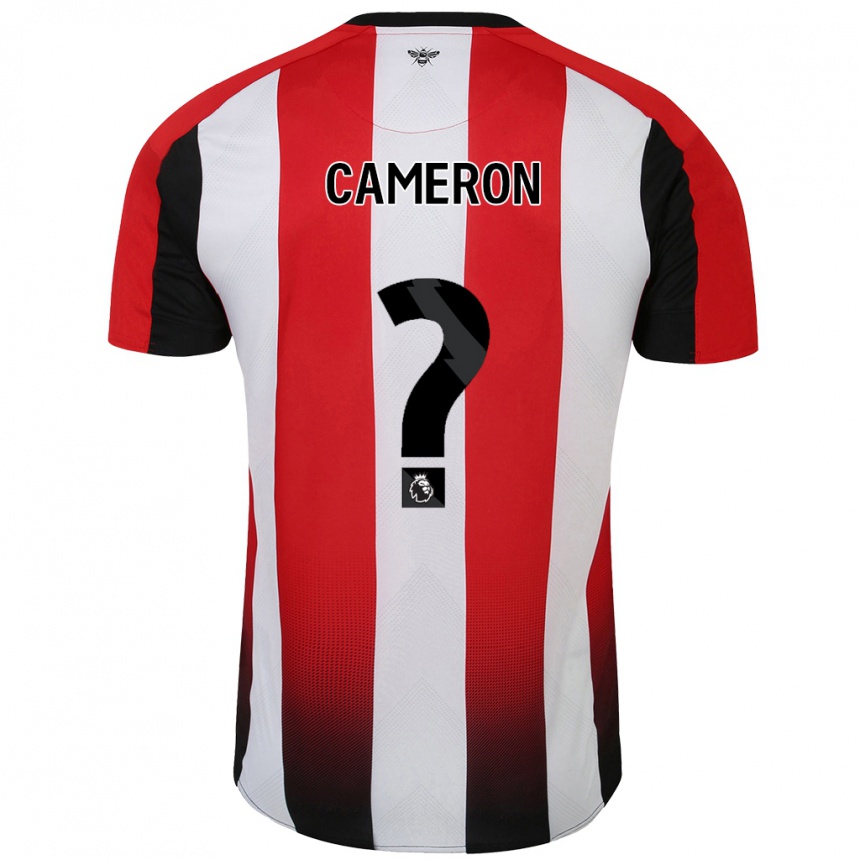 Men Football Cameron Anderson #0 Red White Home Jersey 2024/25 T-Shirt Nz