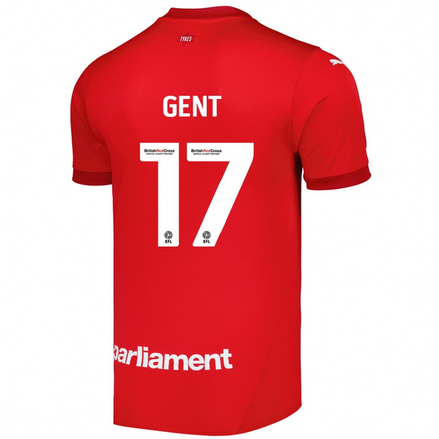 Men Football Georgie Gent #17 Red Home Jersey 2024/25 T-Shirt Nz