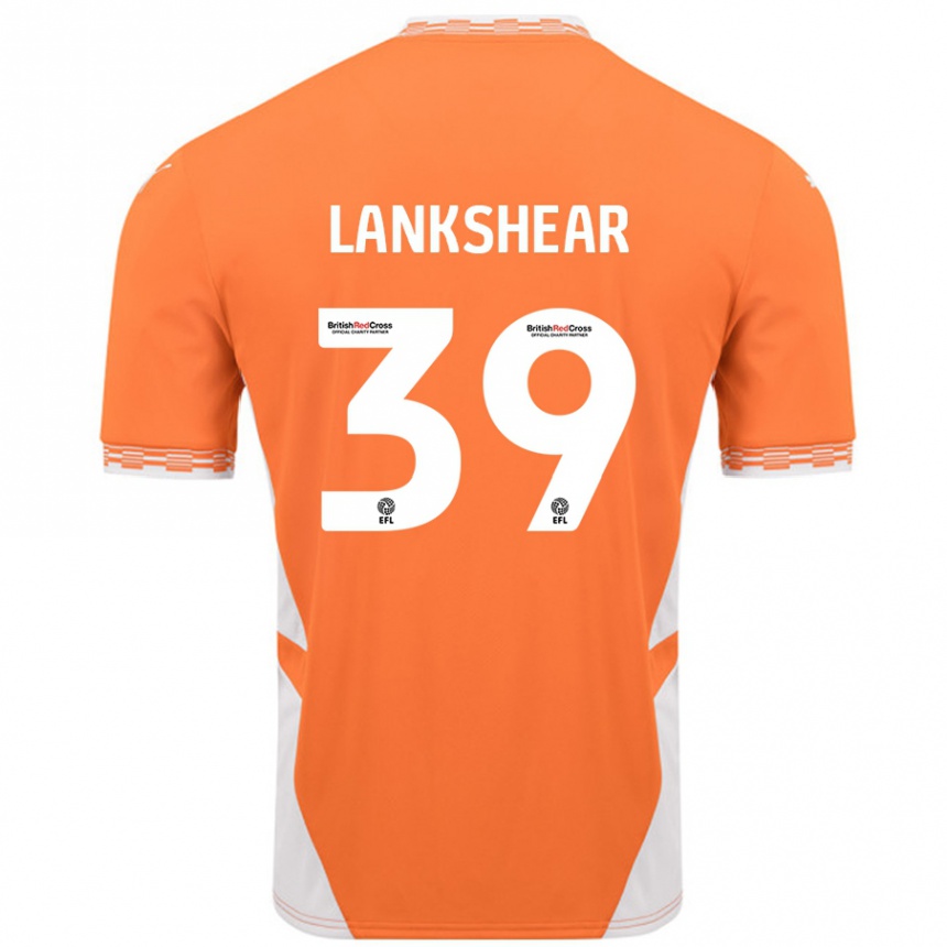 Men Football Alex Lankshear #39 Orange White Home Jersey 2024/25 T-Shirt Nz