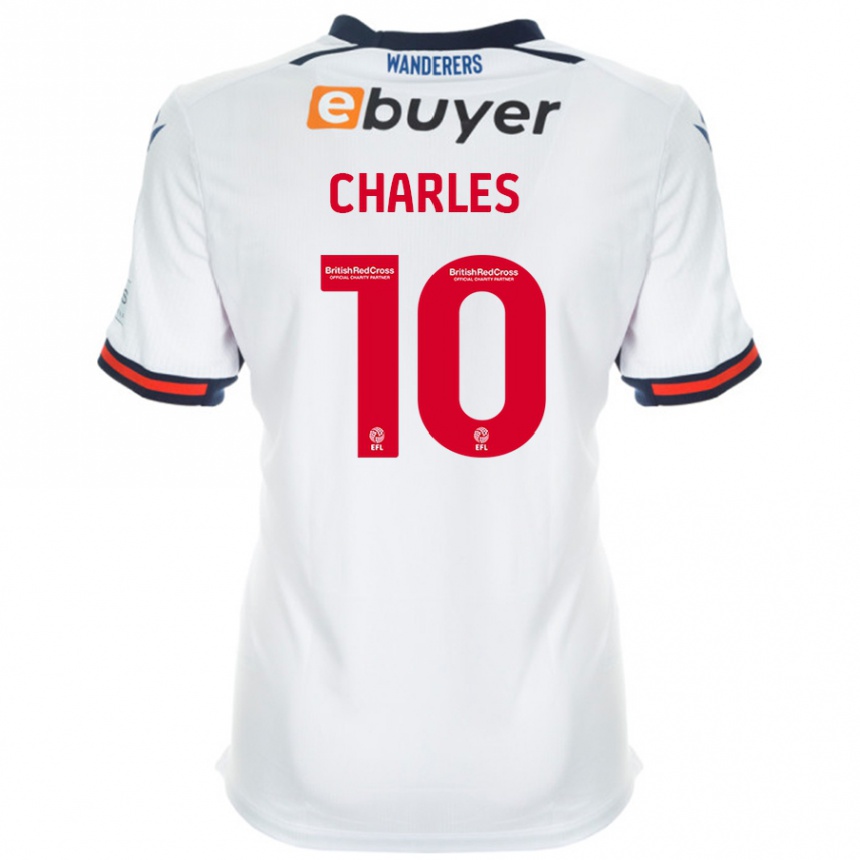 Men Football Dion Charles #10 White Home Jersey 2024/25 T-Shirt Nz