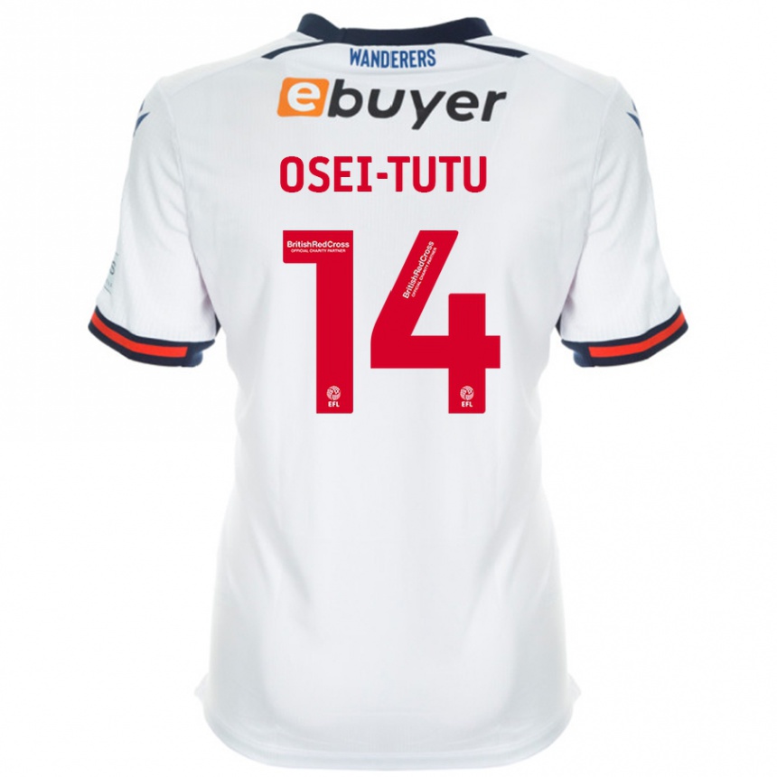 Men Football Jordi Osei-Tutu #14 White Home Jersey 2024/25 T-Shirt Nz