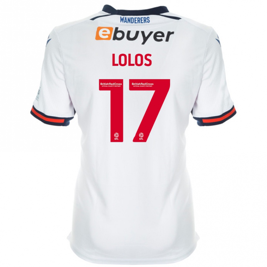 Men Football Klaidi Lolos #17 White Home Jersey 2024/25 T-Shirt Nz