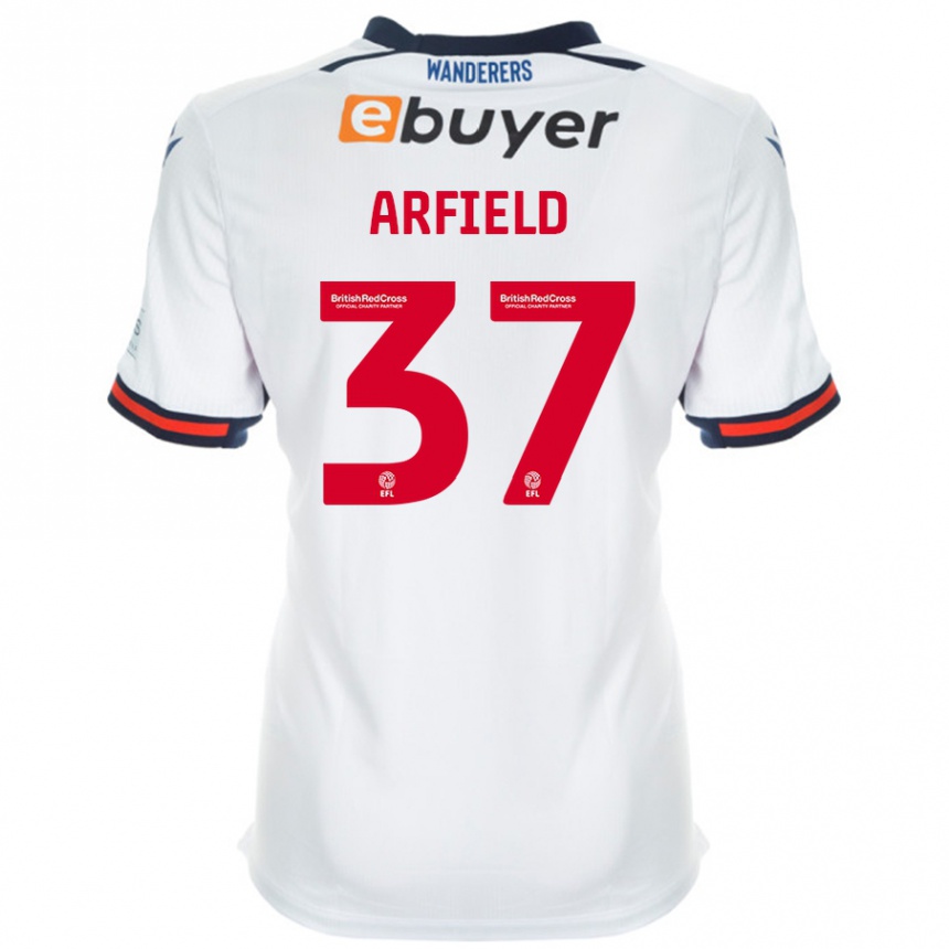 Men Football Scott Arfield #37 White Home Jersey 2024/25 T-Shirt Nz