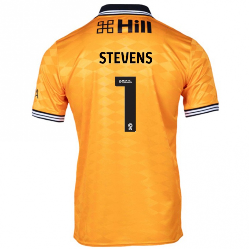 Men Football Jack Stevens #1 Orange Home Jersey 2024/25 T-Shirt Nz