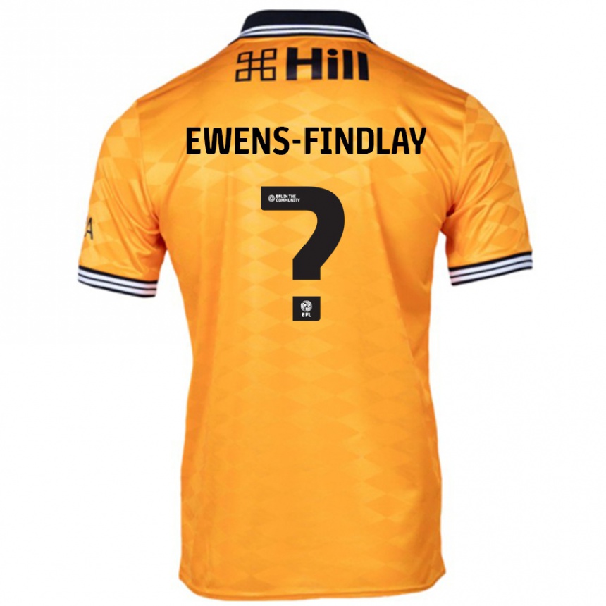 Men Football Ty Ewens-Findlay #0 Orange Home Jersey 2024/25 T-Shirt Nz