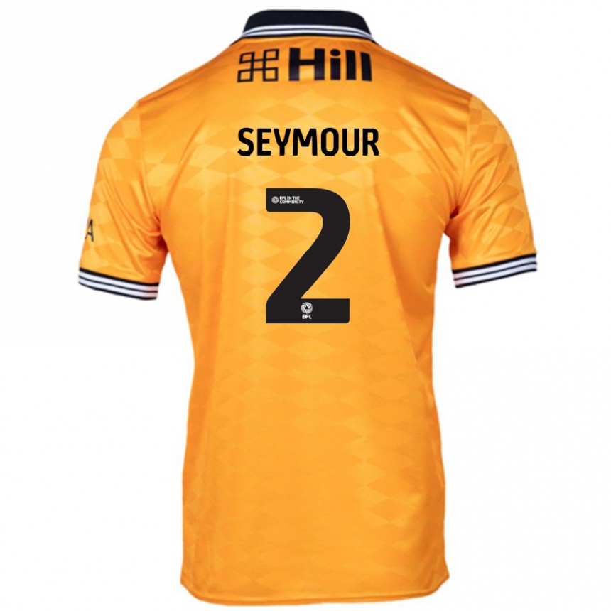 Men Football Mayzee Seymour #2 Orange Home Jersey 2024/25 T-Shirt Nz