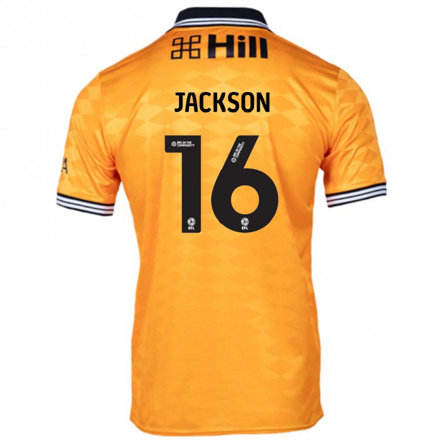 Men Football Abbie Jackson #16 Orange Home Jersey 2024/25 T-Shirt Nz