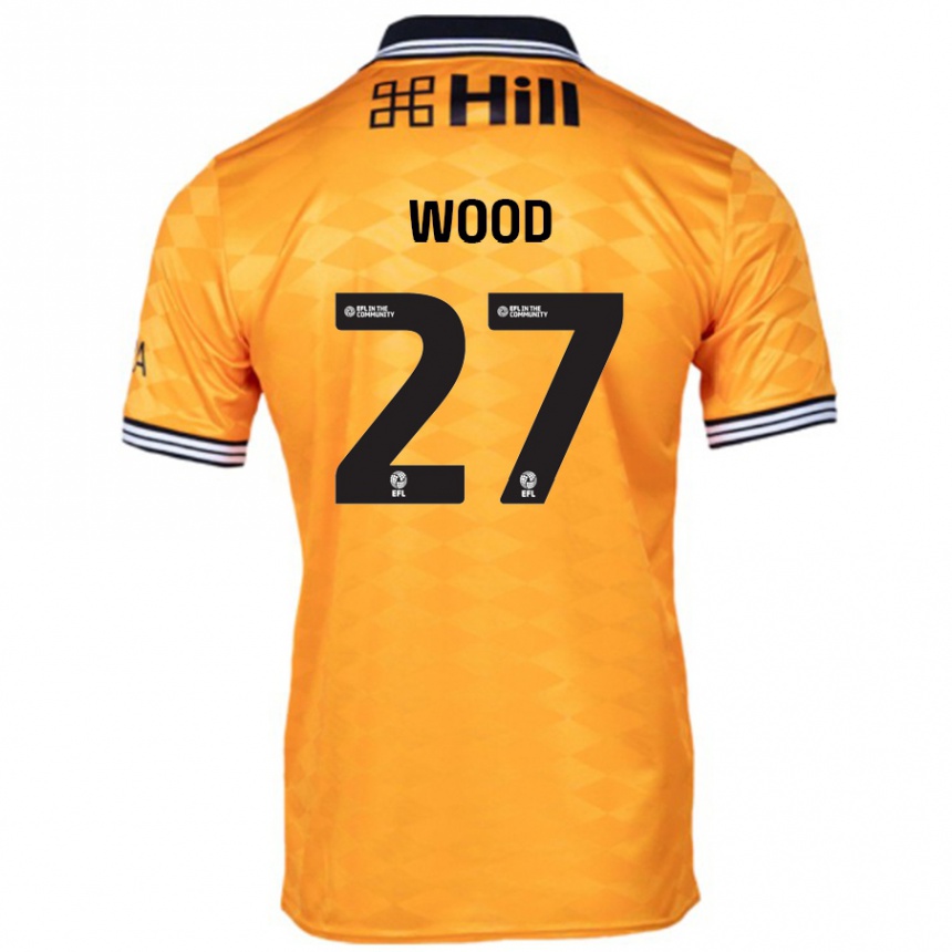 Men Football Zoe Wood #27 Orange Home Jersey 2024/25 T-Shirt Nz