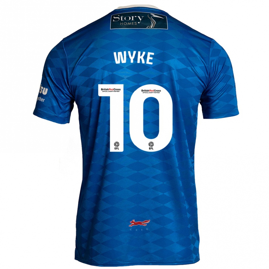 Men Football Charlie Wyke #10 Blue Home Jersey 2024/25 T-Shirt Nz