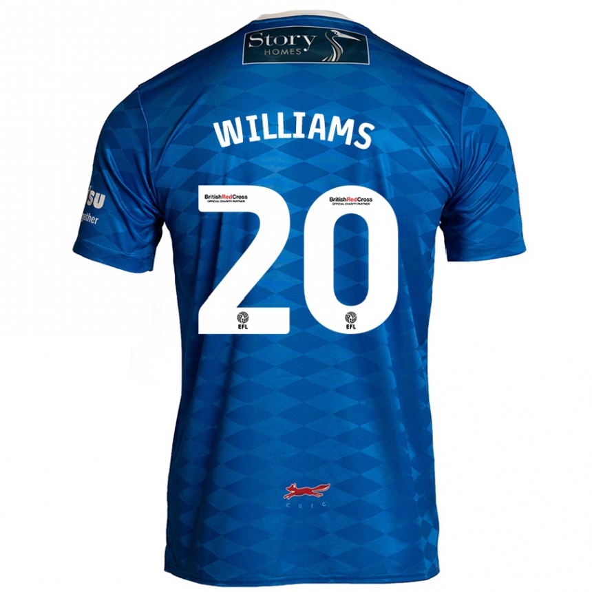 Men Football Ben Williams #20 Blue Home Jersey 2024/25 T-Shirt Nz