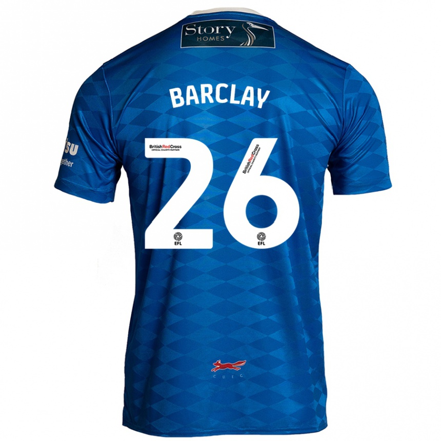 Men Football Ben Barclay #26 Blue Home Jersey 2024/25 T-Shirt Nz