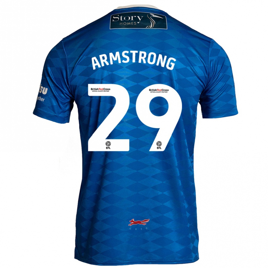 Men Football Luke Armstrong #29 Blue Home Jersey 2024/25 T-Shirt Nz