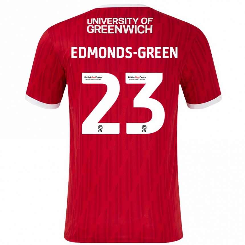 Men Football Rarmani Edmonds-Green #23 Red White Home Jersey 2024/25 T-Shirt Nz