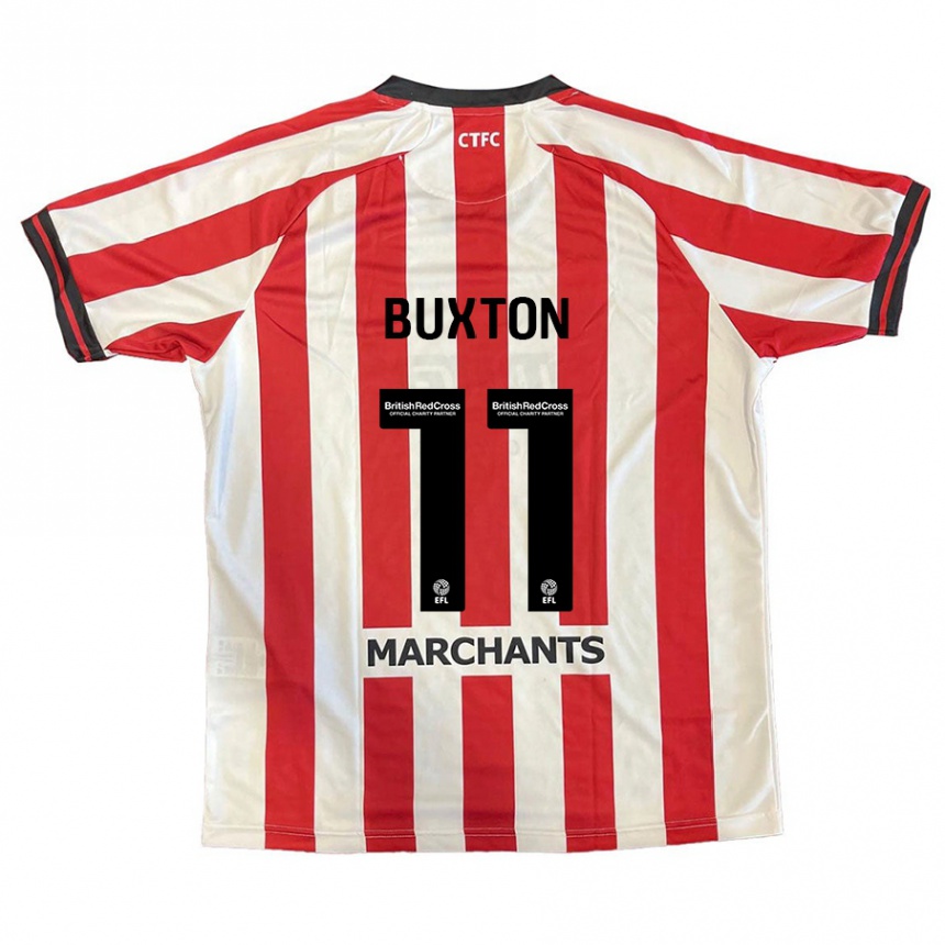 Men Football Charlotte Buxton #11 Red White Home Jersey 2024/25 T-Shirt Nz