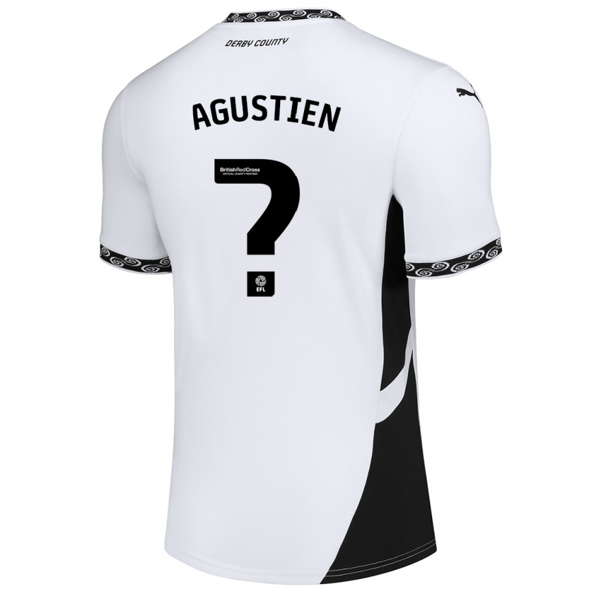 Men Football Demiane Agustien #0 White Black Home Jersey 2024/25 T-Shirt Nz