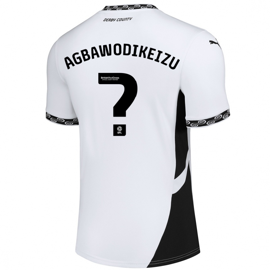 Men Football Charles Ebuka Agbawodikeizu #0 White Black Home Jersey 2024/25 T-Shirt Nz