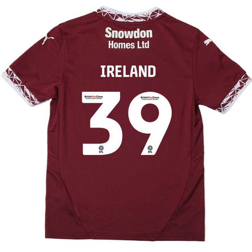 Men Football Matthew Ireland #39 Burgundy Home Jersey 2024/25 T-Shirt Nz