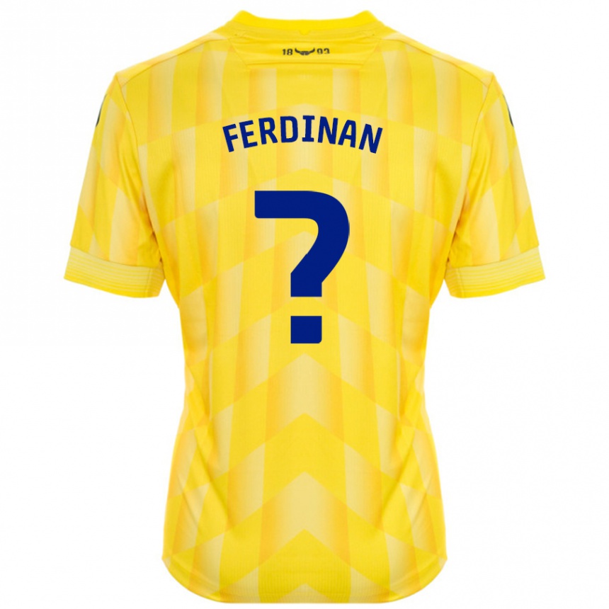 Men Football Marselino Ferdinan #0 Yellow Home Jersey 2024/25 T-Shirt Nz