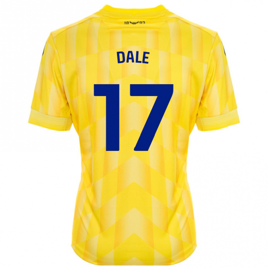 Men Football Owen Dale #17 Yellow Home Jersey 2024/25 T-Shirt Nz