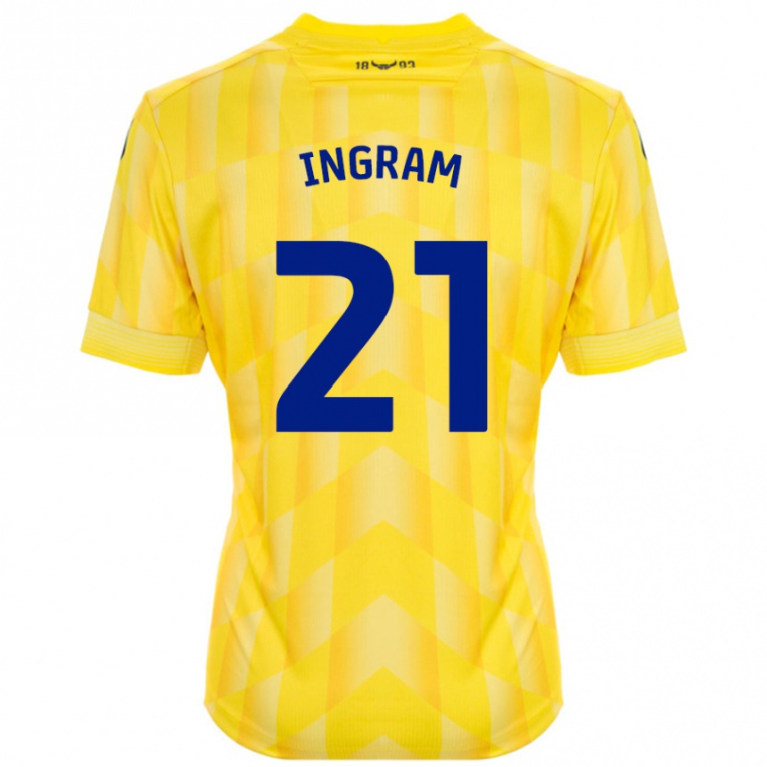 Men Football Matt Ingram #21 Yellow Home Jersey 2024/25 T-Shirt Nz