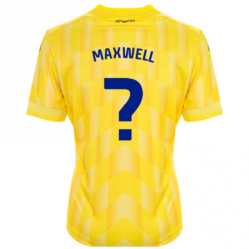 Men Football Rashane Maxwell #0 Yellow Home Jersey 2024/25 T-Shirt Nz