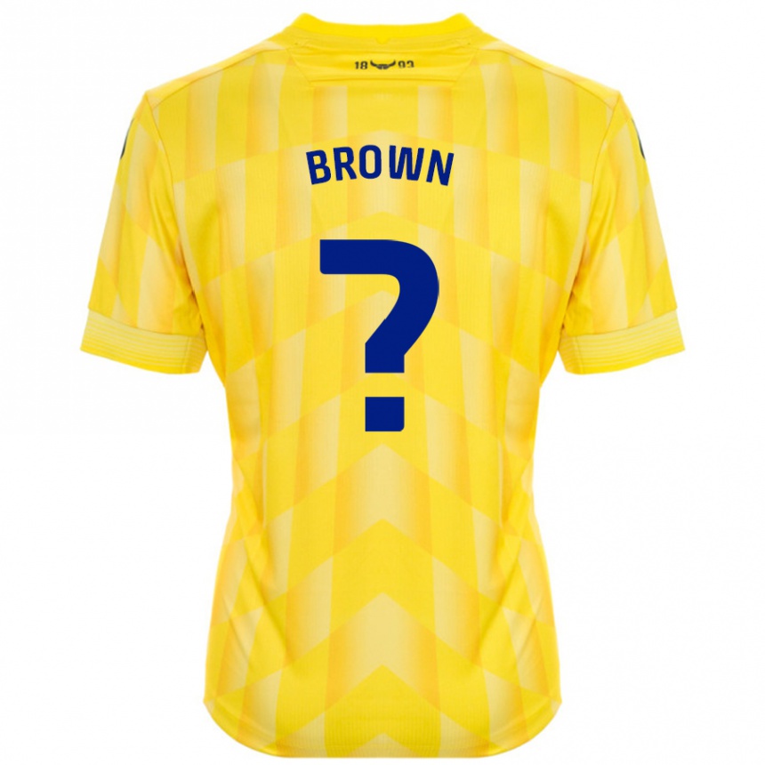 Men Football Georgia Brown #0 Yellow Home Jersey 2024/25 T-Shirt Nz