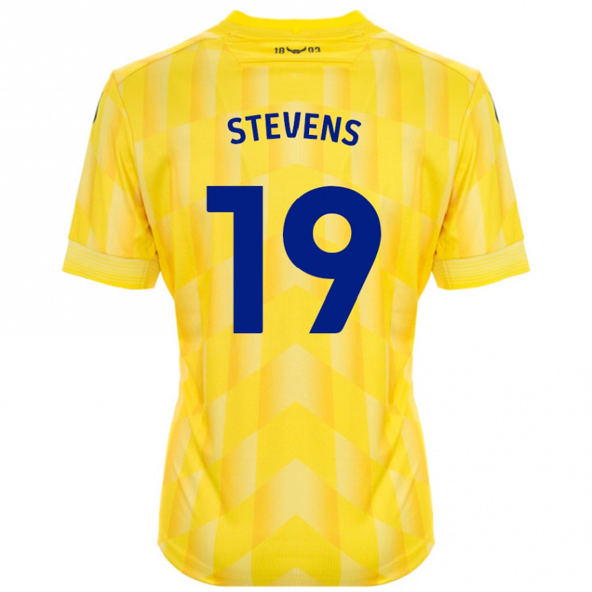 Men Football Lily Stevens #19 Yellow Home Jersey 2024/25 T-Shirt Nz