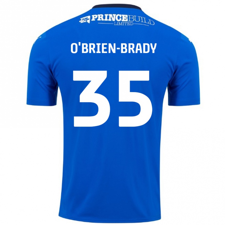 Men Football Donay O'brien-Brady #35 Blue White Home Jersey 2024/25 T-Shirt Nz