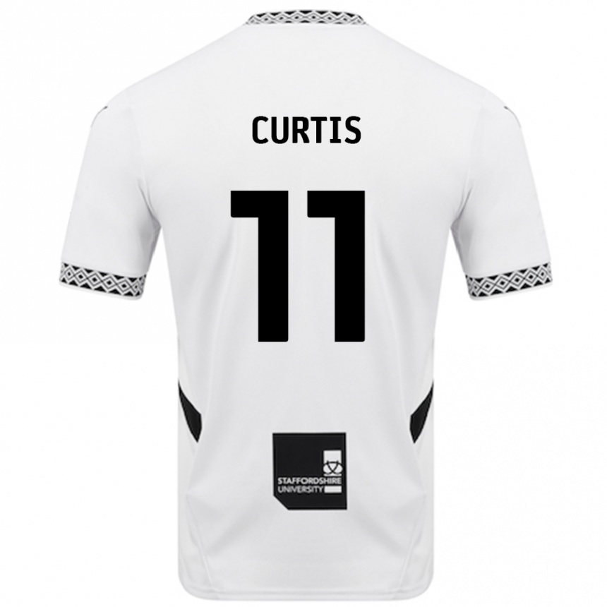 Men Football Ronan Curtis #11 White Home Jersey 2024/25 T-Shirt Nz