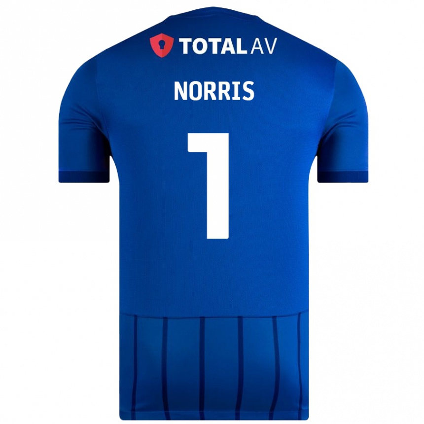 Men Football Will Norris #1 Blue Home Jersey 2024/25 T-Shirt Nz