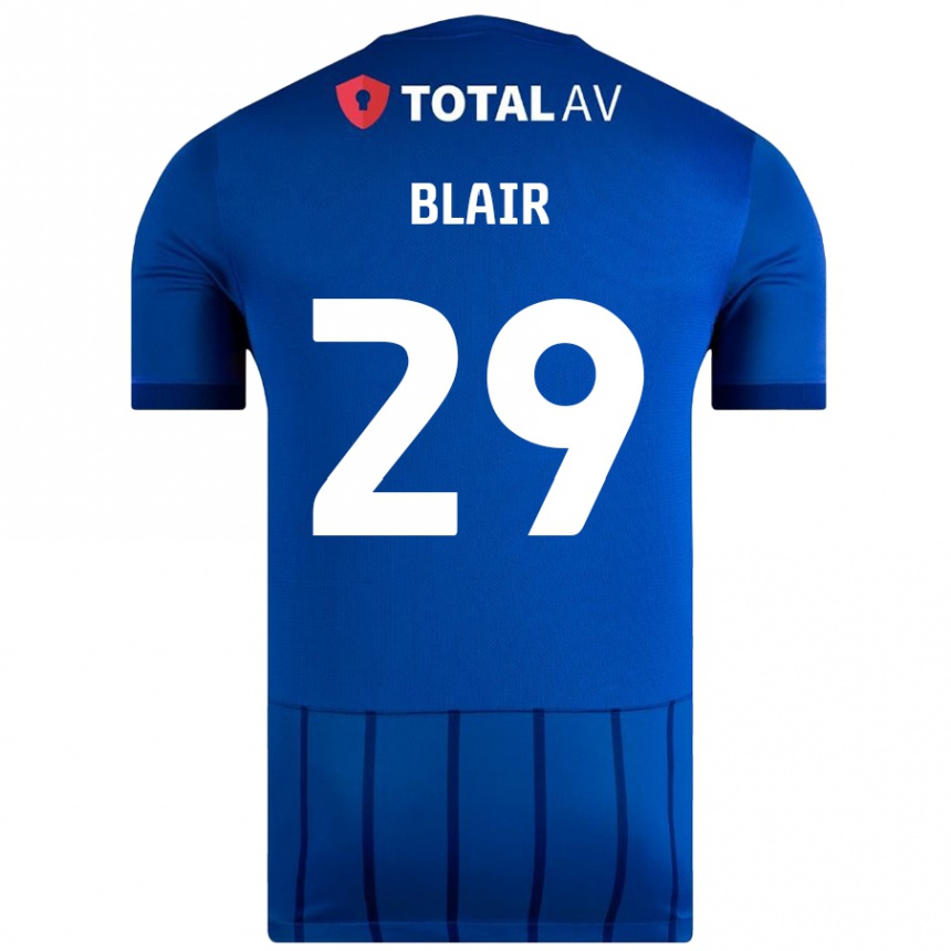 Men Football Harvey Blair #29 Blue Home Jersey 2024/25 T-Shirt Nz