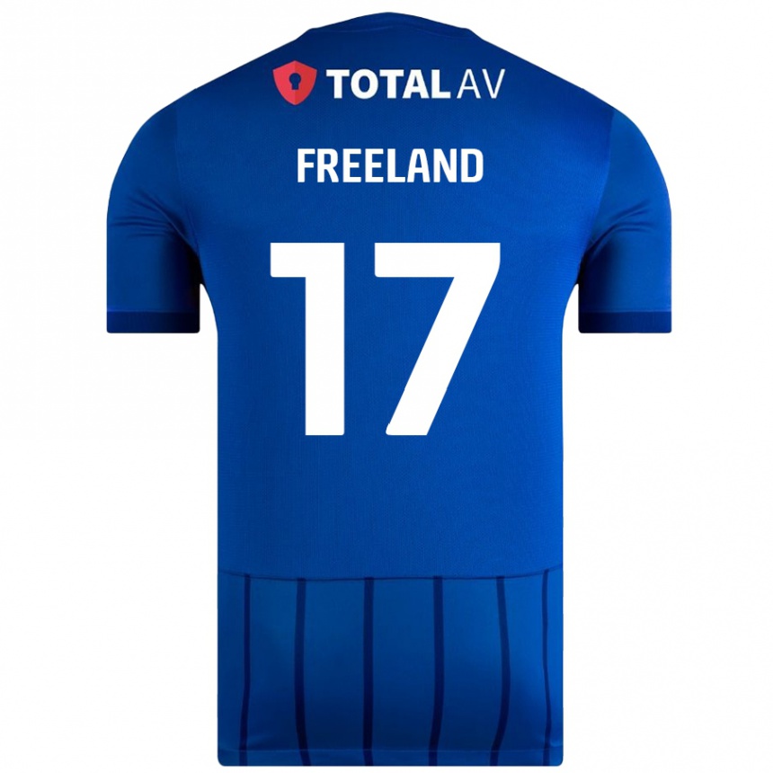 Men Football Georgie Freeland #17 Blue Home Jersey 2024/25 T-Shirt Nz