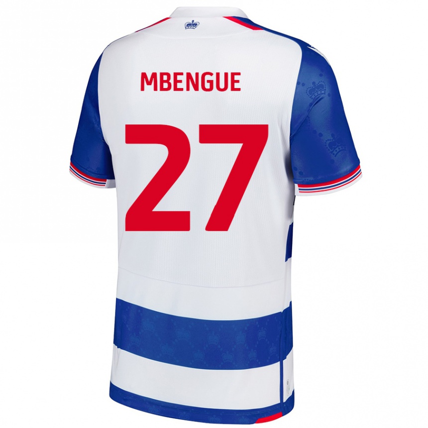 Men Football Amadou Salif Mbengue #27 Blue White Home Jersey 2024/25 T-Shirt Nz