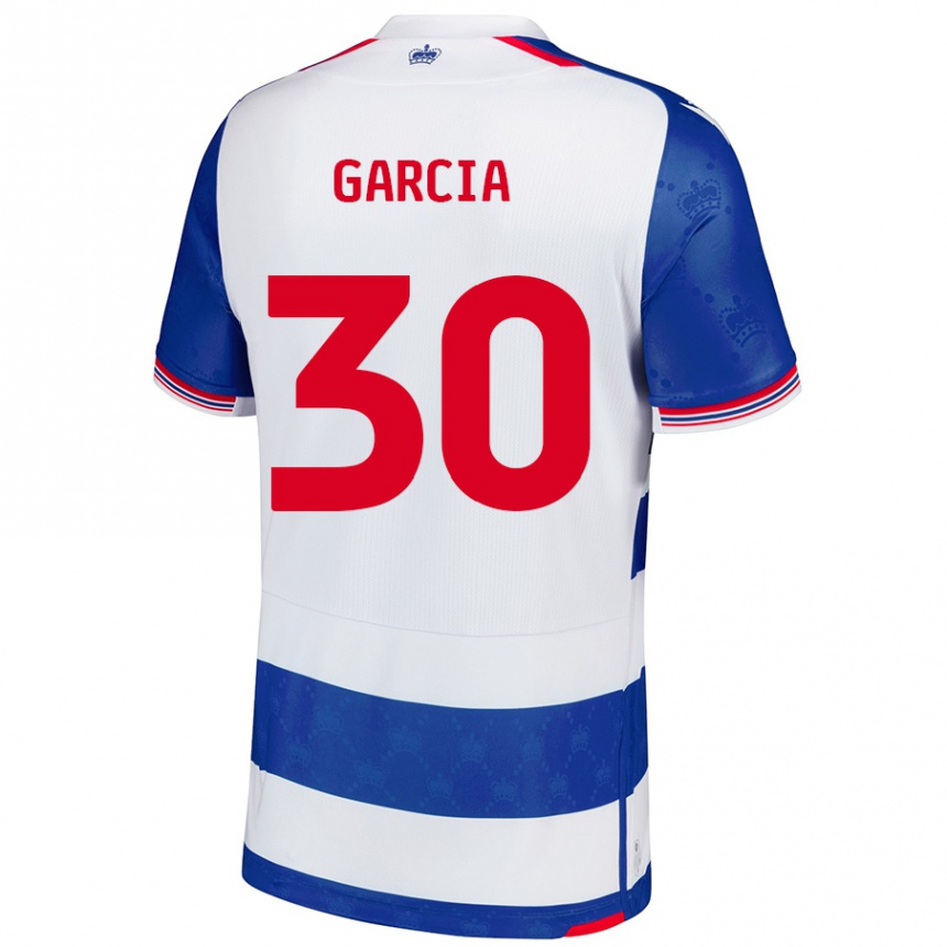 Men Football Andre Garcia #30 Blue White Home Jersey 2024/25 T-Shirt Nz