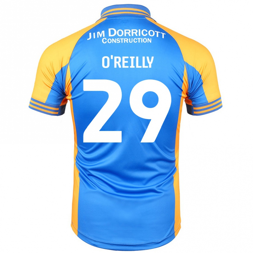 Men Football Tommi O'reilly #29 Blue Amber Home Jersey 2024/25 T-Shirt Nz