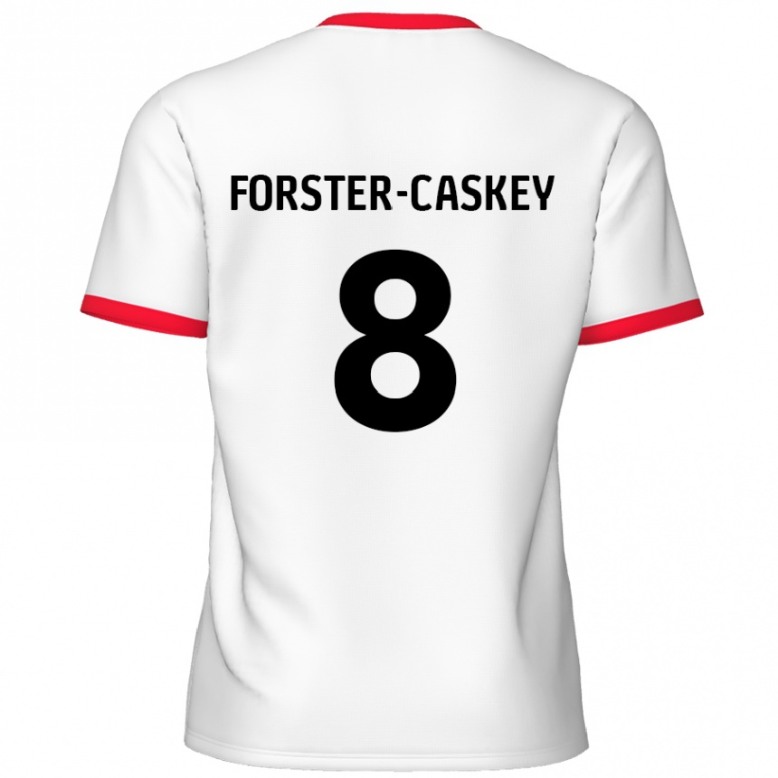 Men Football Jake Forster-Caskey #8 White Red Home Jersey 2024/25 T-Shirt Nz