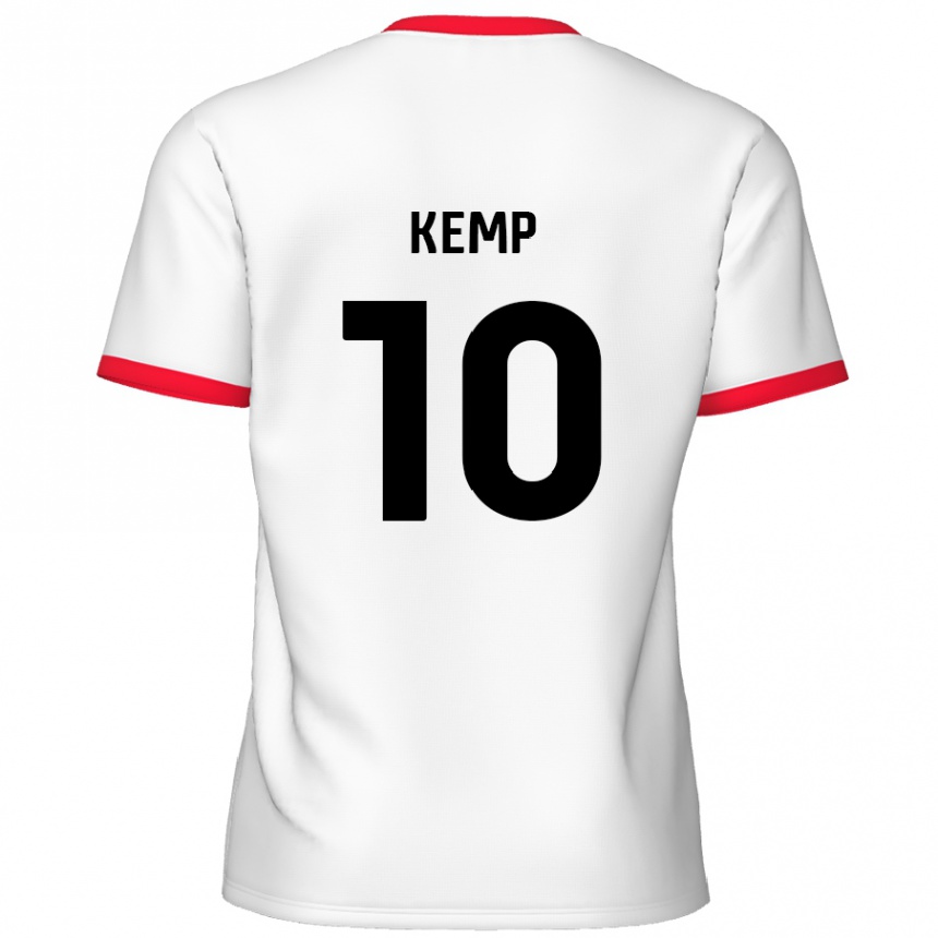 Men Football Dan Kemp #10 White Red Home Jersey 2024/25 T-Shirt Nz